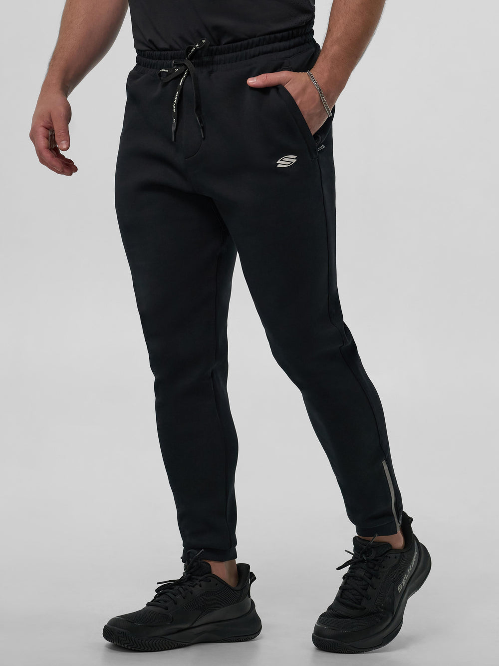 Men's Pro Line Athletic Joggers in black, featuring a slim fit and elastic waistband.