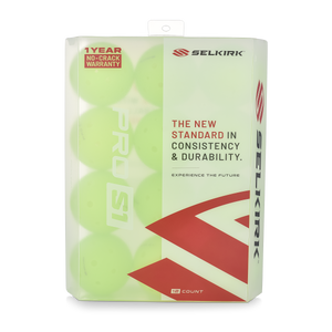 Selkirk Sport Pro S1 Pickleball 12 Pack with warranty details and product description.