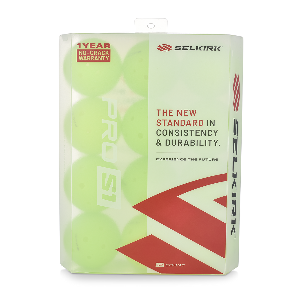 Selkirk Sport Pro S1 Pickleball 12 Pack with warranty details and product description.