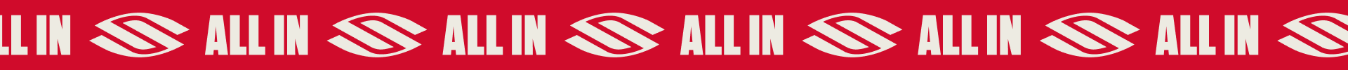 Red banner repeating the words all in with the Selkirk logo.