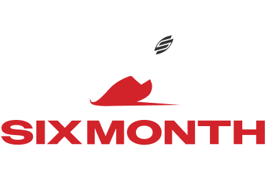 text stating 6 month sole warranty with an icon of a sneaker